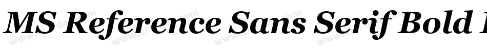 MS Reference Sans Serif Bold Italic字体转换